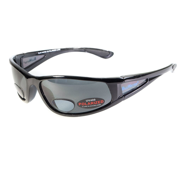 Бифокальные поляризационные очки BluWater Bifocal-3 (+2.0) Polarized (gray) серые - изображение 1