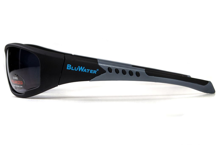 Очки поляризационные BluWater Daytona-3 Polarized (gray), серые в чёрно-серой оправе - изображение 2