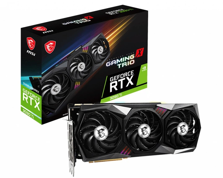 Видеокарта GF RTX 3090 Ti 24GB GDDR6X Gaming X Trio MSI (GeForce