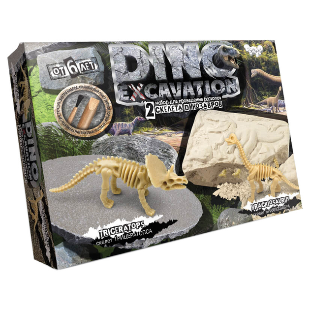 Набір для проведення розкопок Danko Toys Dino Excavation (рус) DEX-01-04 - Фото 1 Набір для проведення розкопок Danko Toys Dino Excavation (рус) DEX-01-04 - зображення 1