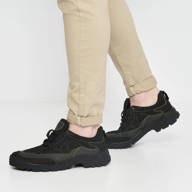 Мужские тактические кроссовки Prime Shoes 524 Haki Leather 05-524-70800 43 (28.8 см) Зеленые (PS_2000000187228) - изображение 2