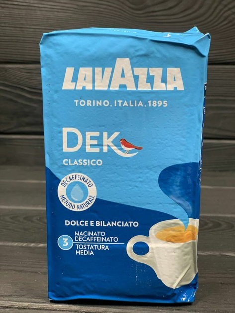 Купить Кофе молотый Lavazza DEK Decaffeinato без кофеина 250г – ROZETKA.  Выгодная цена на Кофе молотый Lavazza DEK Decaffeinato без кофеина 250г от  продавца: DeCampo в Киеве, Украине