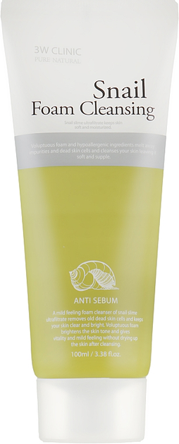 Пенка для умывания - 3W Clinic Snail Foam Cleansing 100ml (662993-3524 ...