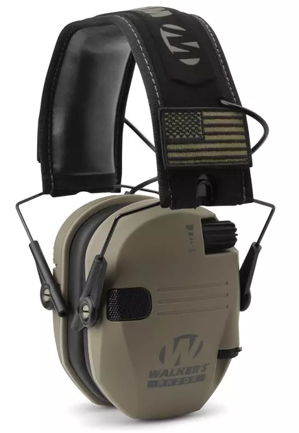 Наушники активные для военных Walkers Razor Patriot Series Slim Electronic Muffs Dark Earth - изображение 1