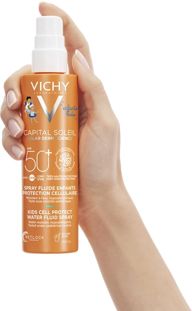 Filtr przeciwsłoneczny wodoodporny fluid w sprayu Vichy Capital Soleil do wrażliwej skóry dzieci SPF50+ 200 ml (3337875810838) - obraz 5