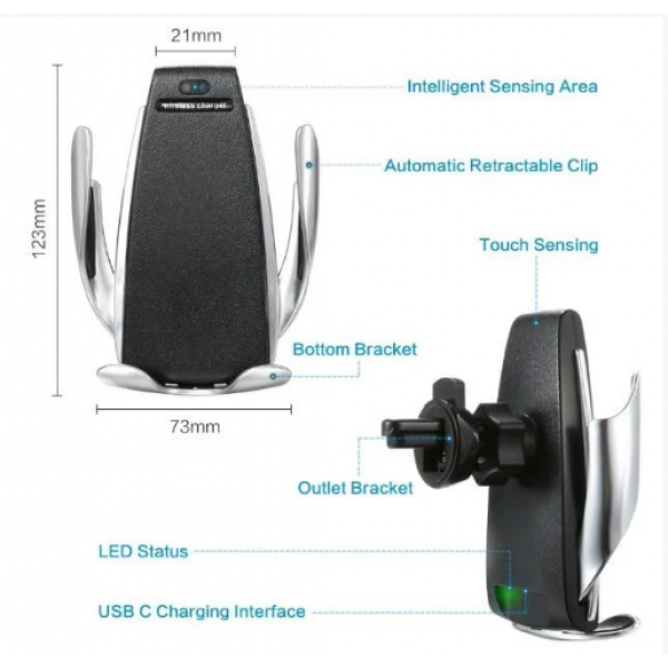 Зарядное беспроводное устройство Penguin Smart Sensor S5 Черный матовый (D-2019090098) - Фото 2 Зарядное беспроводное устройство Penguin Smart Sensor S5 Черный матовый (D-2019090098) - изображение 2