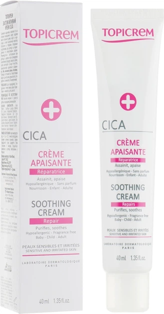 Крем успокаивающий CICA - Topicrem CICA Soothing Cream 40ml (666617-1793) - изображение 2