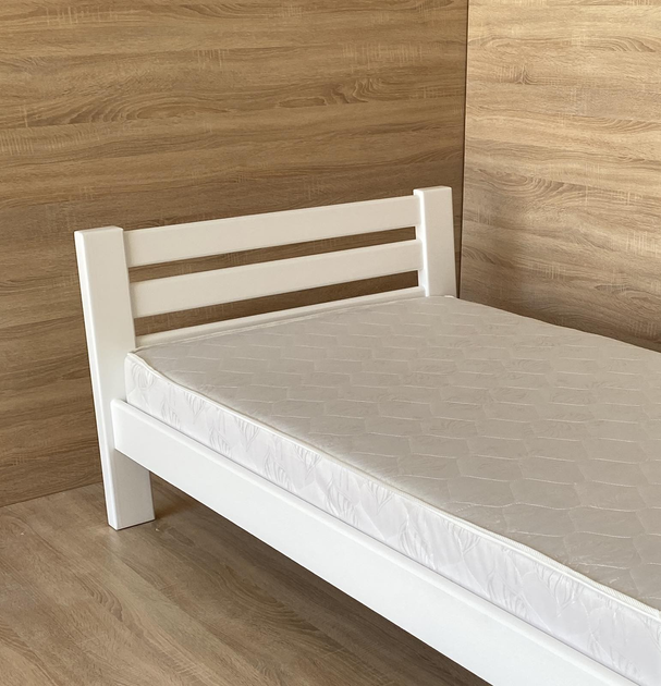Кровать односпальная деревянная белая