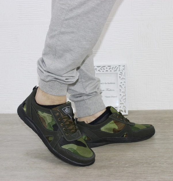 Чоловічі кросівки зі вставкою з плащової тканини BFL 41 26.7см зелений - зображення 2
