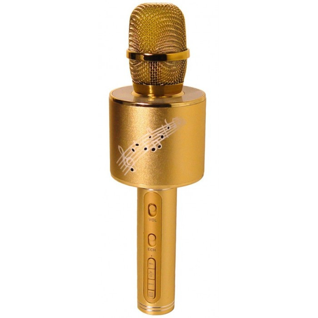 Беспроводной микрофон караоке блютуз YS 66 Bluetooth динамик USB Gold ...