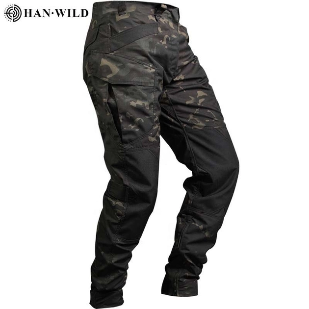Тактичні військові штани HAN WILD Multicam Black з посиленими колінами XL Multicam HWM701894-2 - зображення 2
