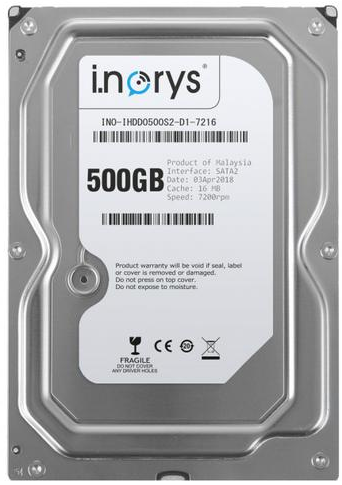 Накопитель HDD SATA 500GB i.norys 7200rpm 16MB (INO-IHDD0500S2-D1-7216) - Фото 1 Накопитель HDD SATA 500GB i.norys 7200rpm 16MB (INO-IHDD0500S2-D1-7216) - изображение 1
