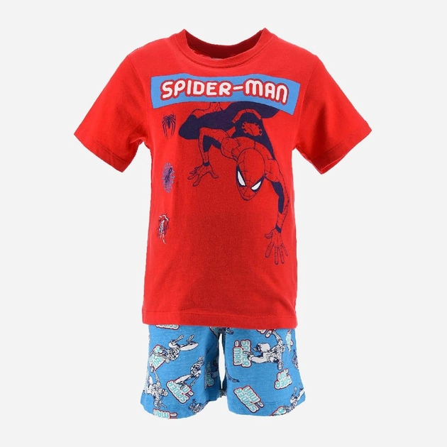 Акція на Піжама (футболка + шорти) для хлопчика Disney Spiderman EV2019 104 см Червона від Rozetka