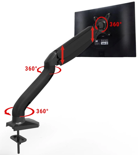 Настольное крепление для монитора с USB хабом UFT MM2 Mount Black - Фото 9 Настольное крепление для монитора с USB хабом UFT MM2 Mount Black - изображение 9