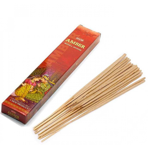 Аромапалочки Amber Masala Small Box (Янтарь) (Hem) пыльцовые агарбатти ...