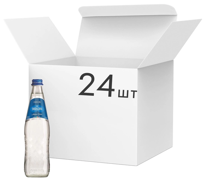 Акція на Упаковка води мінеральної газованої Smeraldina 0.33 л х 24 шт від Rozetka