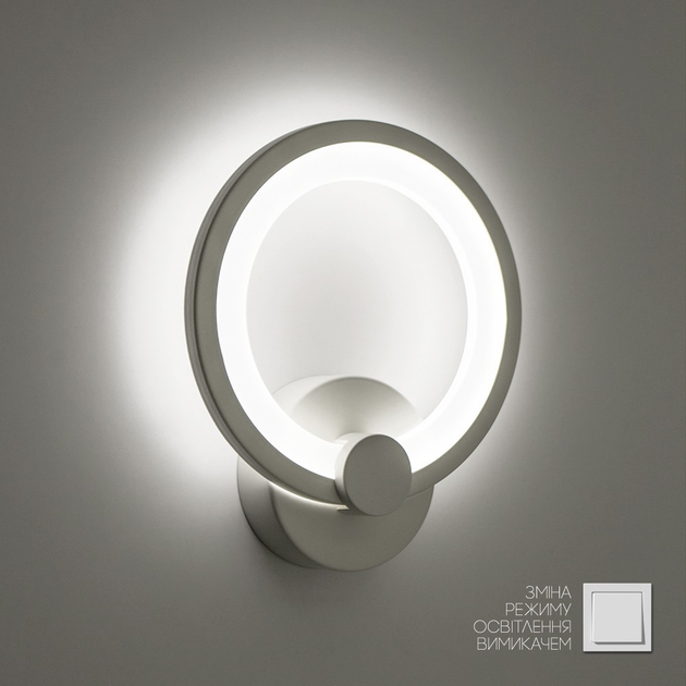 Светильник светодиодный настенный, LED бра LUMINARIA EUROPA 24W R225 ON/OFF WHITE 220V IP20 - изображение 1