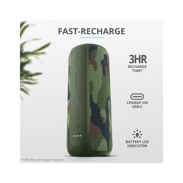 Акустическая система Trust Caro Max Powerful Bluetooth Speaker Camo (23960) - изображение 5
