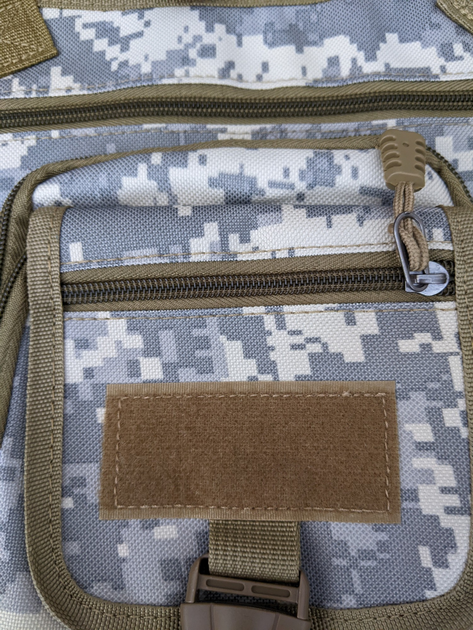 Армейская тактическая набедренная сумка 27х30х8 см Хаки - изображение 2