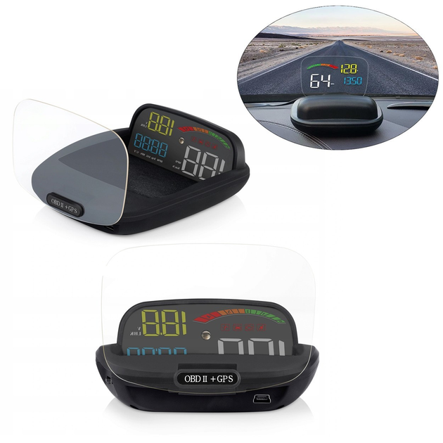 Проектор на лобовое стекло авто HUD-C800 ODB2+GPS отображение на ...