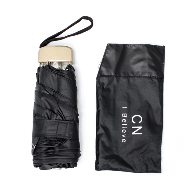 Мини-зонт женский Lesko QY7010 карманный компактный Black от продавца ...