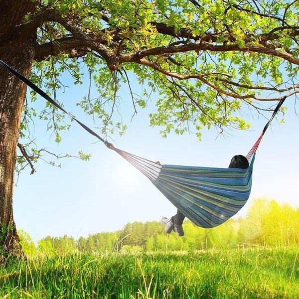 Усиленный раскладной туристический стол для пикника в чемодане+4 стула Camps Синий + Гамак подвесной синий - Фото 8 Усиленный раскладной туристический стол для пикника в чемодане+4 стула Camps Синий + Гамак подвесной синий - изображение 8