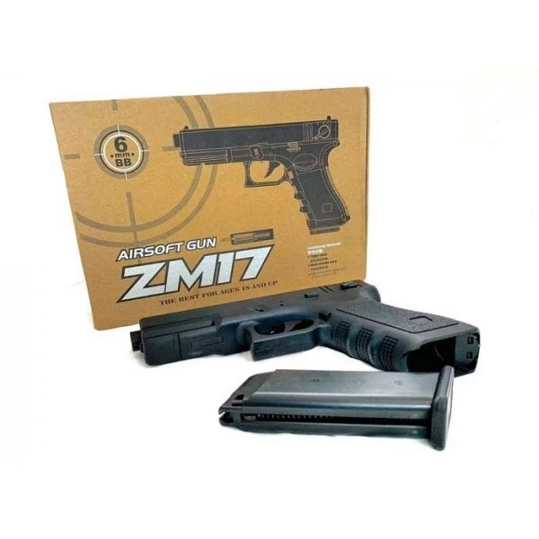Страйкбольный Пистолет CYMA ZM 17 Glock 18C металл, пластик