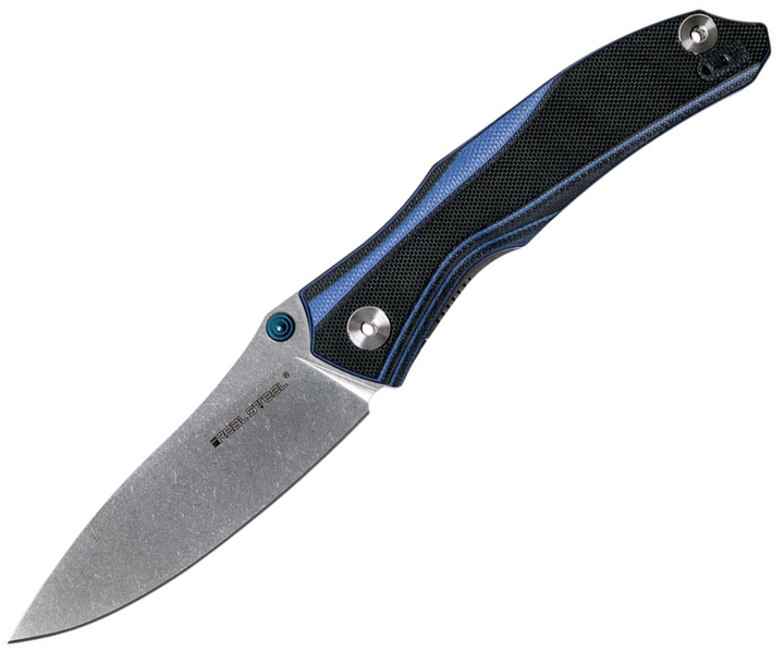 Карманный нож Real Steel E802 horus black/blue-7432 (E802-horusbl/blue-7432) - зображення 1