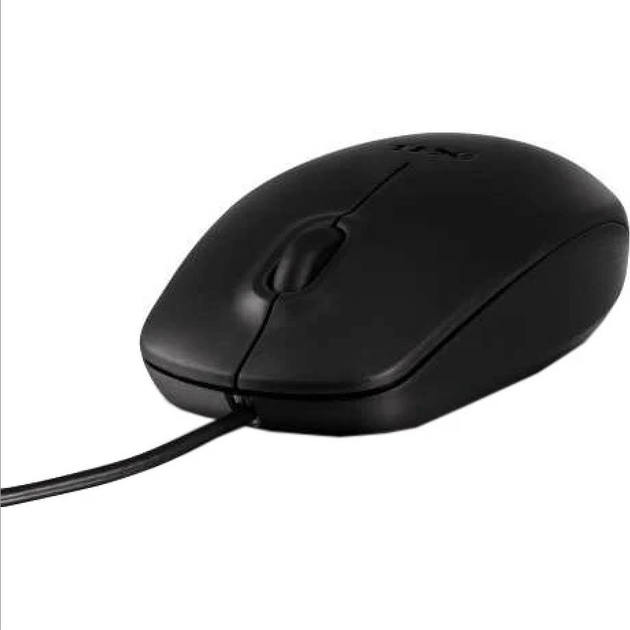 Комп'ютерна провідна миша DELL 111 (USB, симетрична, оптичний сенсор) - Чорний - зображення 2