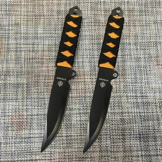 Ножі для метання антивідблискові XSteel Strider 23,5 см (Набір з 2 штук) з чохлами під кожен ніж - зображення 1