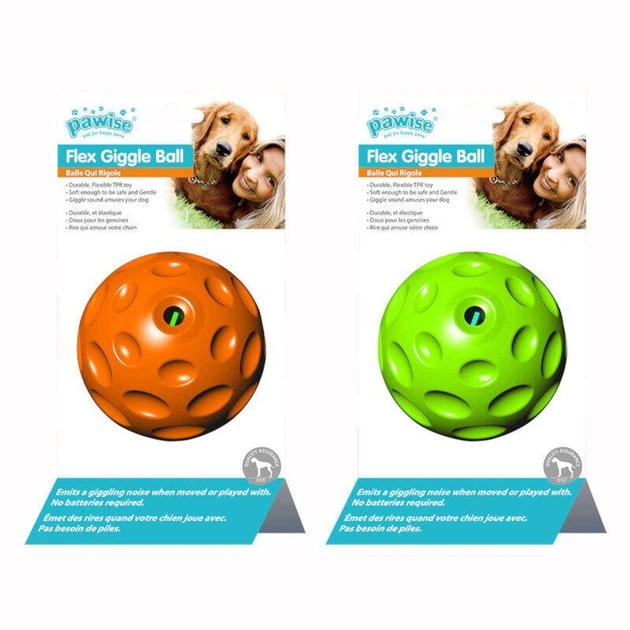 Игрушка хихикающий мяч для собак Pawise FLEX GIGGLE BALL 7см - изображение 2