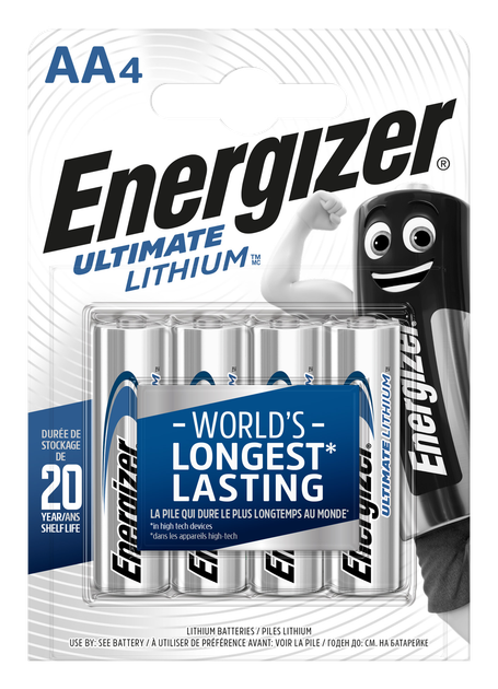 Батарейка ENERGIZER AA Ultimate Lithium 4шт. (12) - Фото 1 Батарейка ENERGIZER AA Ultimate Lithium 4шт. (12) - изображение 1
