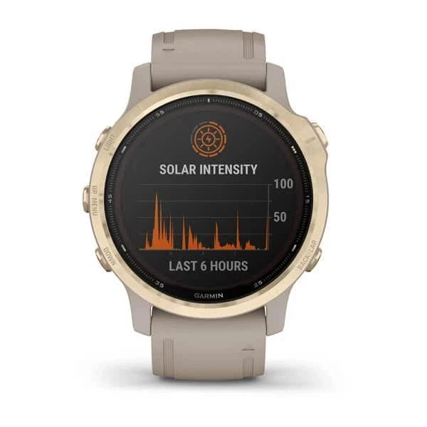 Garmin Fenix 6S Pro Solar Edition Light gold with light sand band (010-02409-11) - Фото 4 Garmin Fenix 6S Pro Solar Edition Light gold with light sand band (010-02409-11) - зображення 4