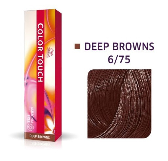 Краска для волос Wella Color Touch 6/75 Темный блондин коричнево ...
