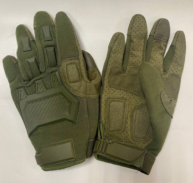 Тактические перчатки военно-армейские XL Green - изображение 1