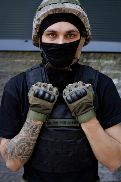 Військові Тактичні Перчатки Without Finger Khaki - изображение 2