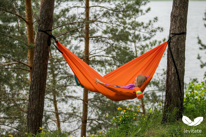 Гамак Levitate CHILL + стропи ( до 180 кг) помаранчевий - зображення 4