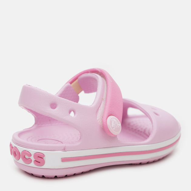 Дитячі сандалії для дівчинки Crocs Crocband Sandal Kids 12856-6GD 32-33 (J1) Ballerina Pink (0191448657311_1914486573110) - зображення 4