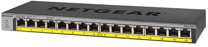 Комутатор Netgear GS116LP (GS116LP-100EUS) - зображення 4