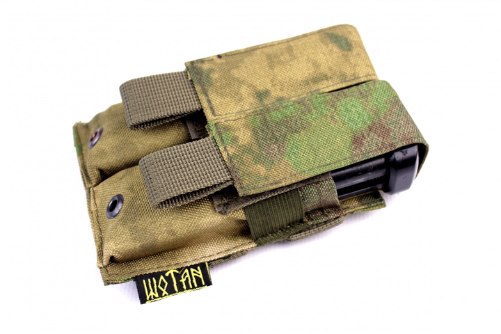 Підсумок Wotan Tactical Для пістолетного магазину подвійний Камуфляж (Atacs зелений) - зображення 1