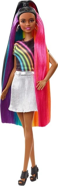 Лялька Barbie Rainbow Sparkle Hair Doll Райдужне сяйво волосся Брюнетка (FXN97) (B07GLLZJWP) - Фото 1 Лялька Barbie Rainbow Sparkle Hair Doll Райдужне сяйво волосся Брюнетка (FXN97) (B07GLLZJWP) - изображение 1