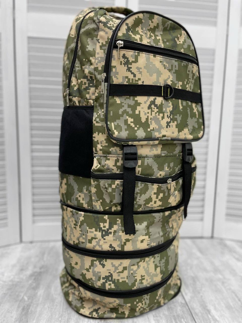 Тактичний військовий рюкзак трансформатор Камуфляж 70л - зображення 1