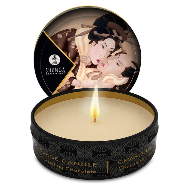 Массажная свеча Shunga Mini Massage Candle - Intoxicating Chocolate (30 мл) с афродизиаками - Фото 1 Массажная свеча Shunga Mini Massage Candle - Intoxicating Chocolate (30 мл) с афродизиаками - изображение 1
