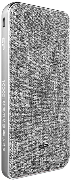 Powerbank Silicon Power QP77 10000 mAh Grey (SP10KMAPBKQP770G) - obraz 3