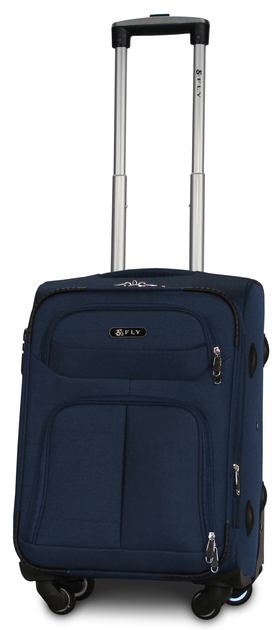 Тканевый чемодан Fly 8279-4S маленький на 4-х колесах синий от продавца ...