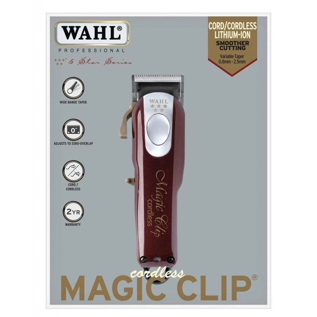 Машинка для стрижки Wahl Magic Clip Cordless 5V 08148-2316 Бордовый - изображение 3