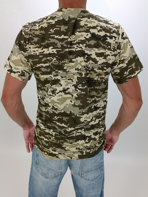 Чоловіча футболка камуфляж піксель р.58 Зелений (13914640-7) - зображення 2