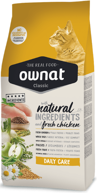Cухой корм Ownat (Овнат) Classic Daily Care для взрослых котов с ...