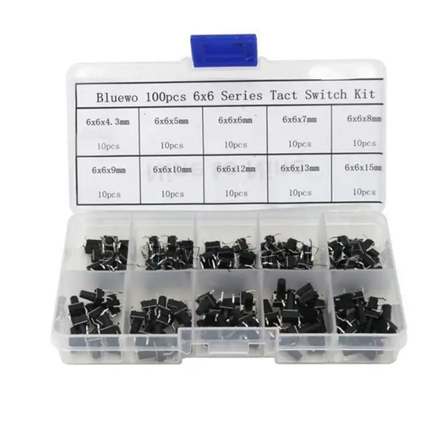Набор тактовых кнопок 10 видов 100 шт. – низкие цены, кредит, оплата ...