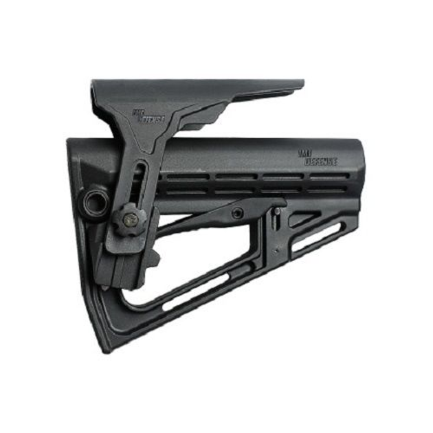 Полимерный приклад з регулированой щекой IMI TS-1 Tactical Buttstock with Polymer Cheek Rest ZS201 Чорний - изображение 1